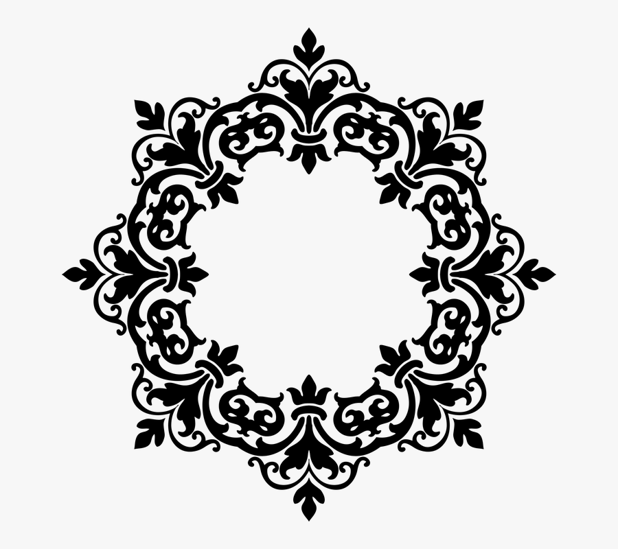 Simple Flower Border Designs To Draw 1, Buy Clip Art - Png Damask, Transparent Clipart