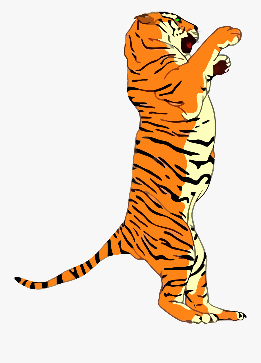 Standing Tigger Clipart Png Image Download - Tiger Standing Up Drawing, Transparent Clipart