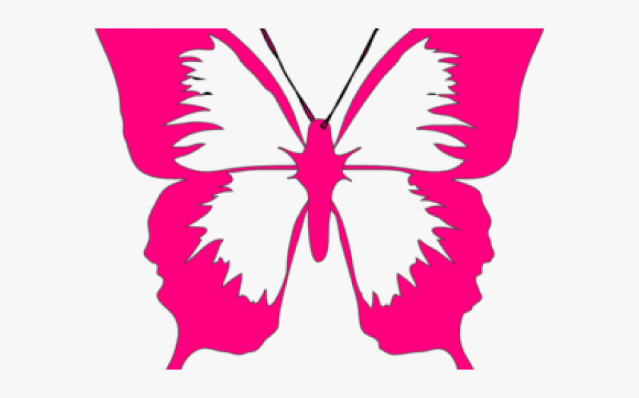 Butterfly Cartoon Black And White, Transparent Clipart