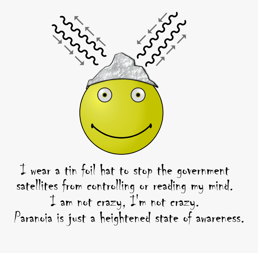 Tin Foil Smiley Clip Arts - Tin Foil Hat Clipart, Transparent Clipart