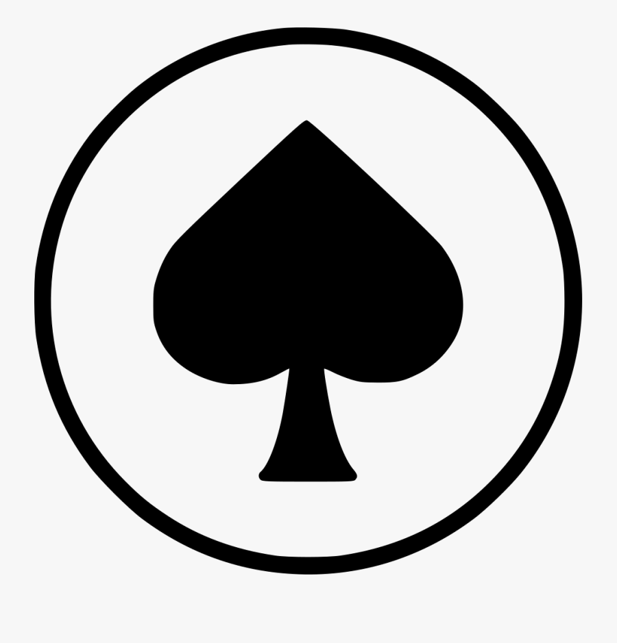 Card Spade Poker Casino Playing Gamble Blackjack Svg - Spade Poker Png, Transparent Clipart