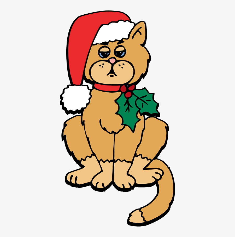 Christmas Cat Clipart - Cute Clipart Cats Christmas, Transparent Clipart