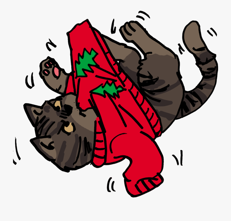 Cat And Christmas Sweater By Shabazik - Cartoon, Transparent Clipart