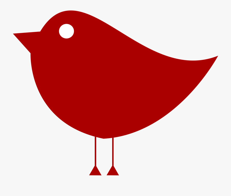 Simple Birdie Bird One Color Flat - One Color Clip Art, Transparent Clipart