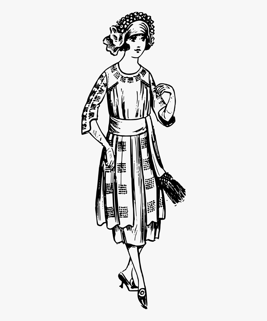 Retro Lady - Drawing Of Science Technology And Society, Transparent Clipart