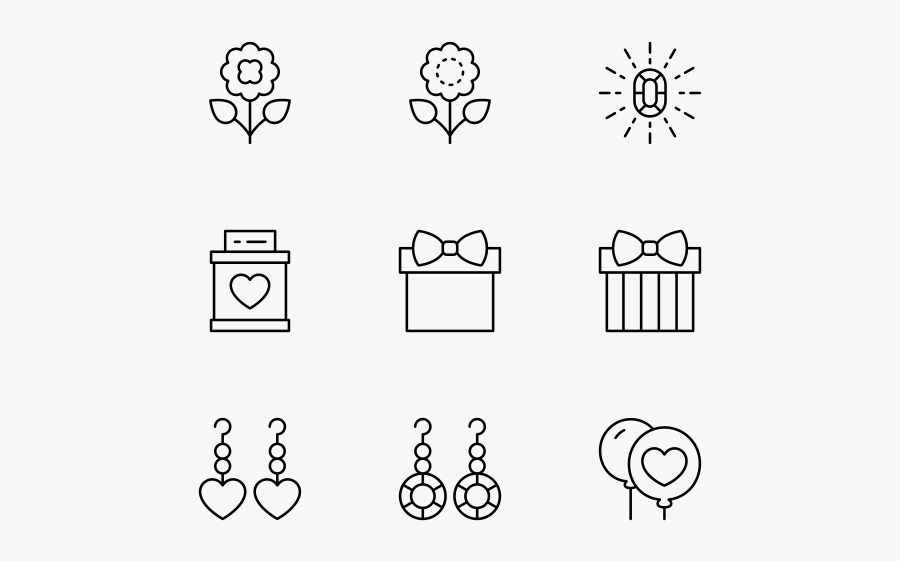 Marriage - Line Art, Transparent Clipart