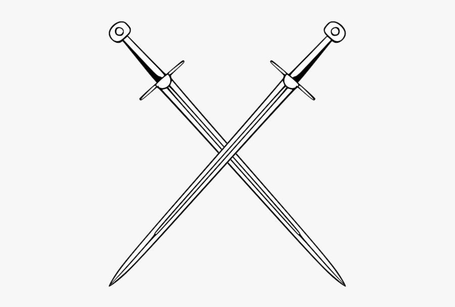 Crossed Swords Png Hd Transparent Crossed Swords Hd - Two Swords Transparent Background, Transparent Clipart