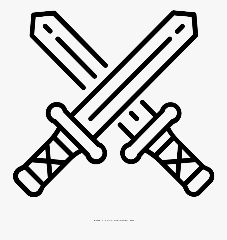 Transparent Crossed Swords Png - Injection Clipart Black And White, Transparent Clipart