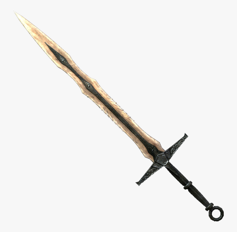 Real Sword Png File - Skyrim Dragon Bone Axe, Transparent Clipart