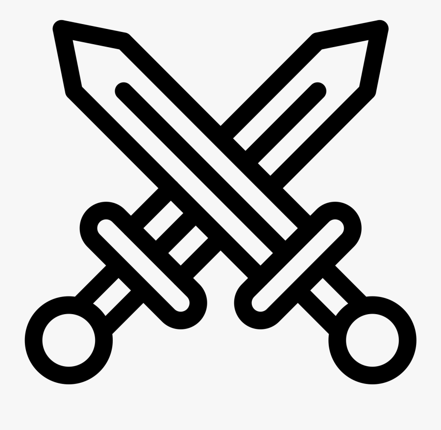 Transparent Crossed Swords Png - Attack Icon Png, Transparent Clipart