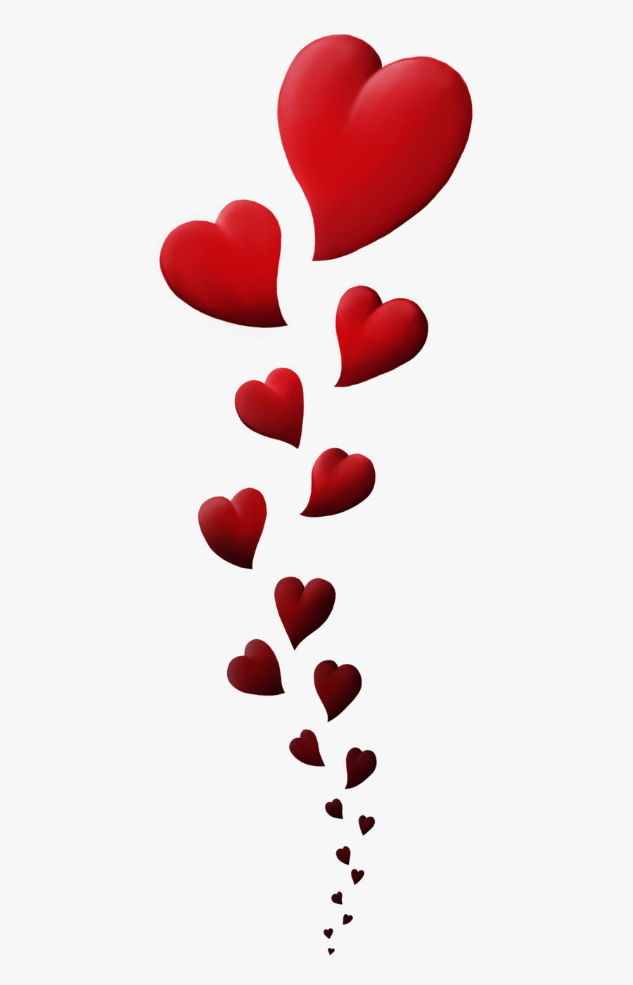 Love Heart Clipart Dance - Vertical Hearts Clip Art, Transparent Clipart