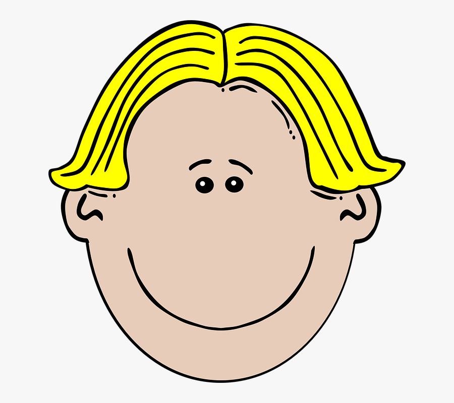 Blonde, Boy, Man, Faces, Face, Happy, Smiling, Content - Blonde Hair Boys Cartoon, Transparent Clipart
