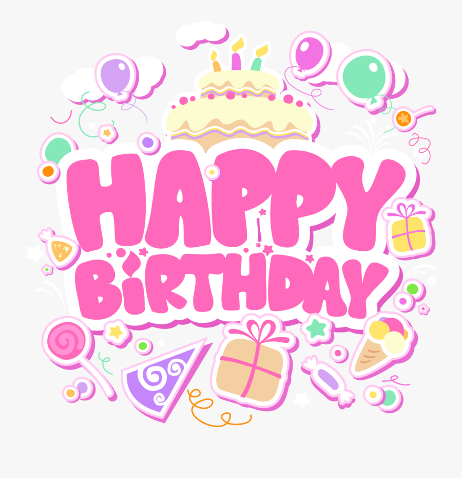 Happy Birthday 2018 Png, Transparent Clipart