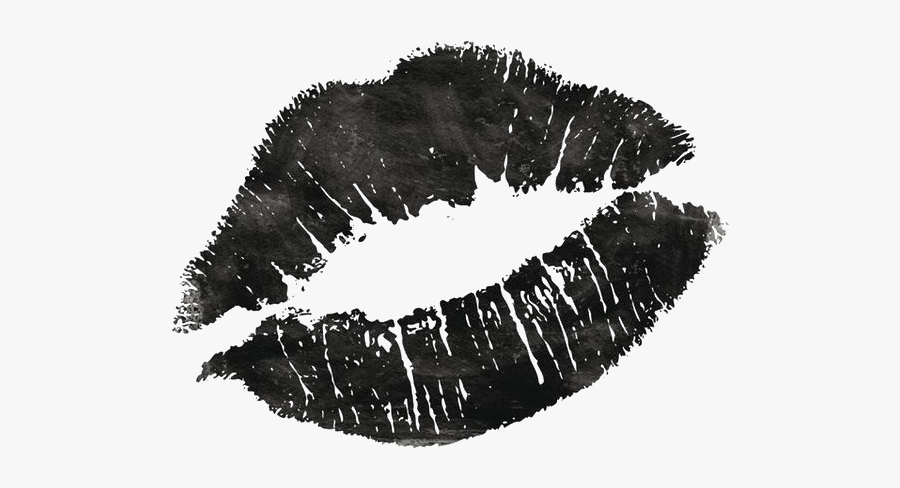 Clip Art Collection Of Free Lip - Black And White Lips Drawing, Transparent Clipart