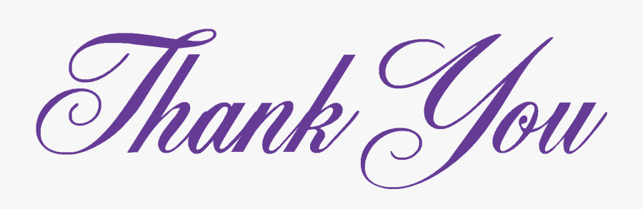 Thank You Script - Thank You Transparent Background Purple, Transparent Clipart