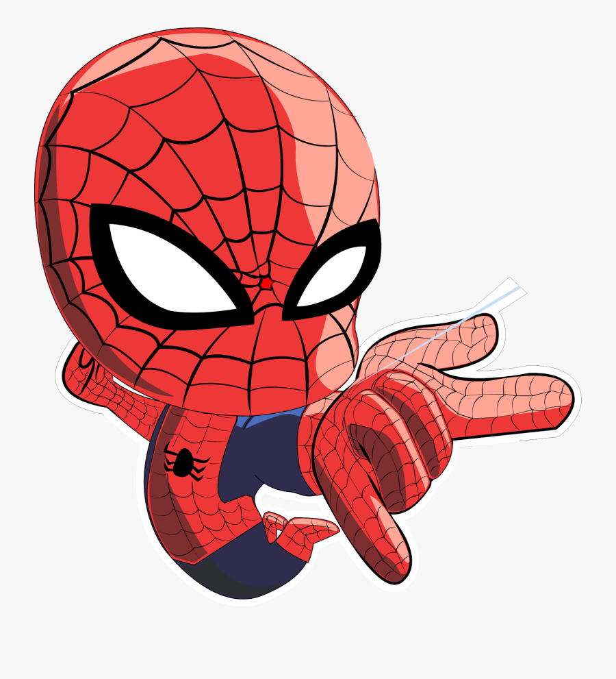 America Spider-man Hulk Iron Captain Man Clipart - Spiderman Chibi Png, Transparent Clipart