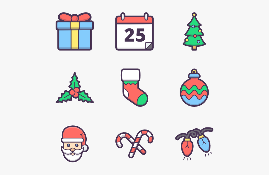Christmas - World Color Vector Icon Transparent, Transparent Clipart