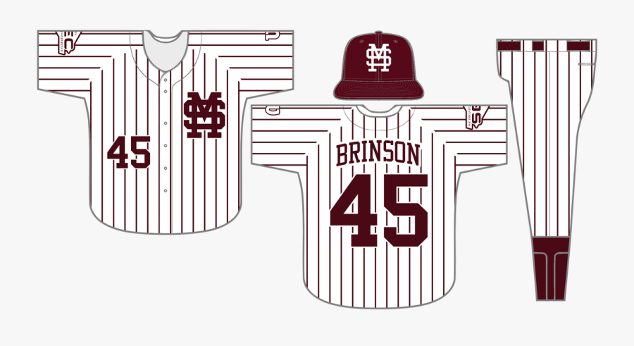 Baseball Stripe Clipart - Mississippi State Baseball Pinstripe Uniforms, Transparent Clipart