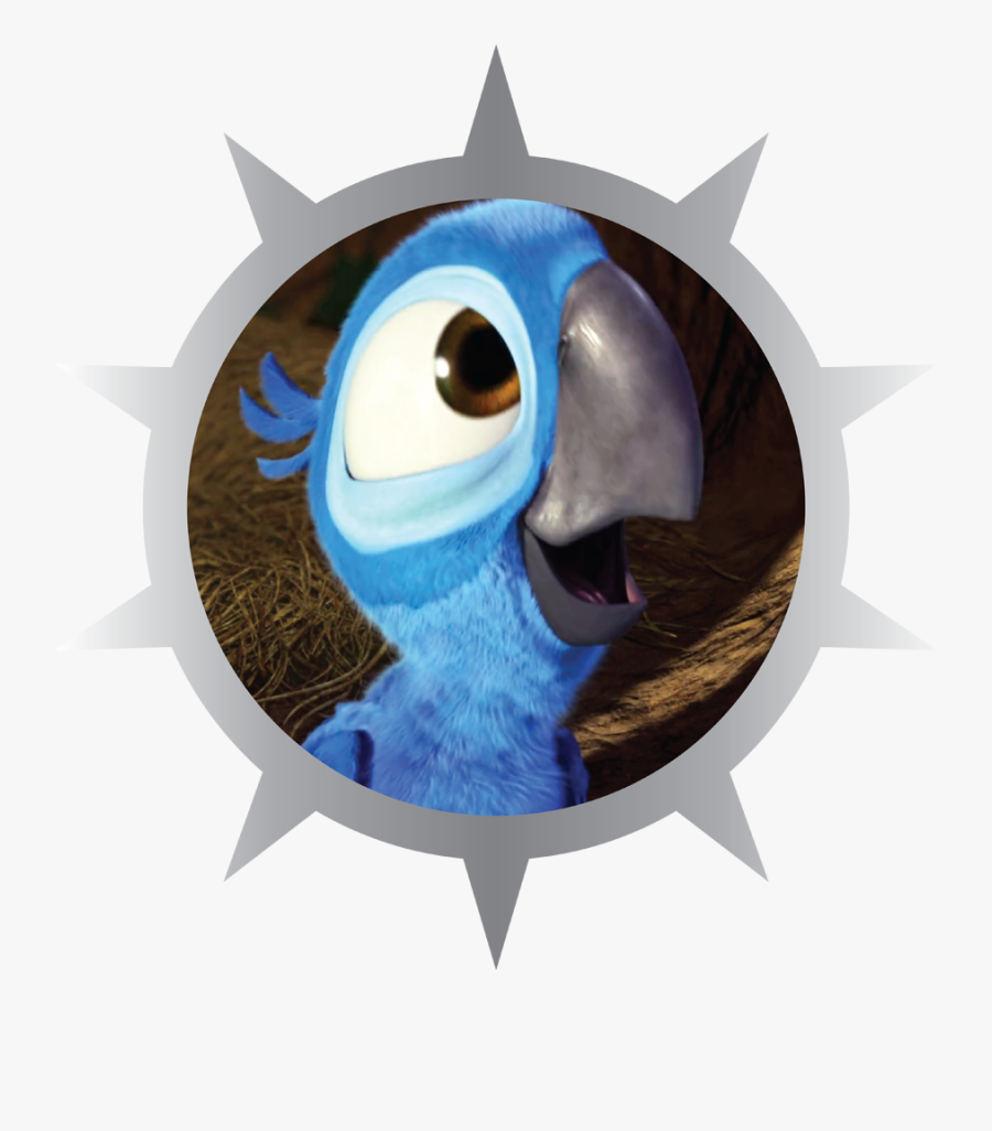 Clip Art Image Silver Bage Png - Baby Blu From Rio, Transparent Clipart