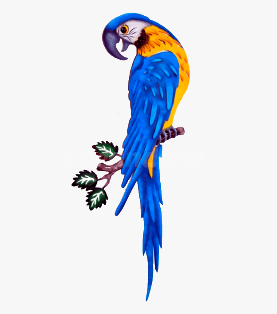 Dcorative Blue Macaw - Guacamaya Tallada En Madera, Transparent Clipart