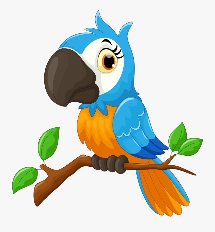 Parrot Clipart Branch Clipart - Imágenes De Guacamayos Animados, Transparent Clipart