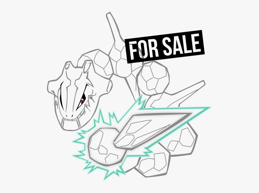 Tattoo Art Steelix Ht Line Onix Clipart - Sketch, Transparent Clipart