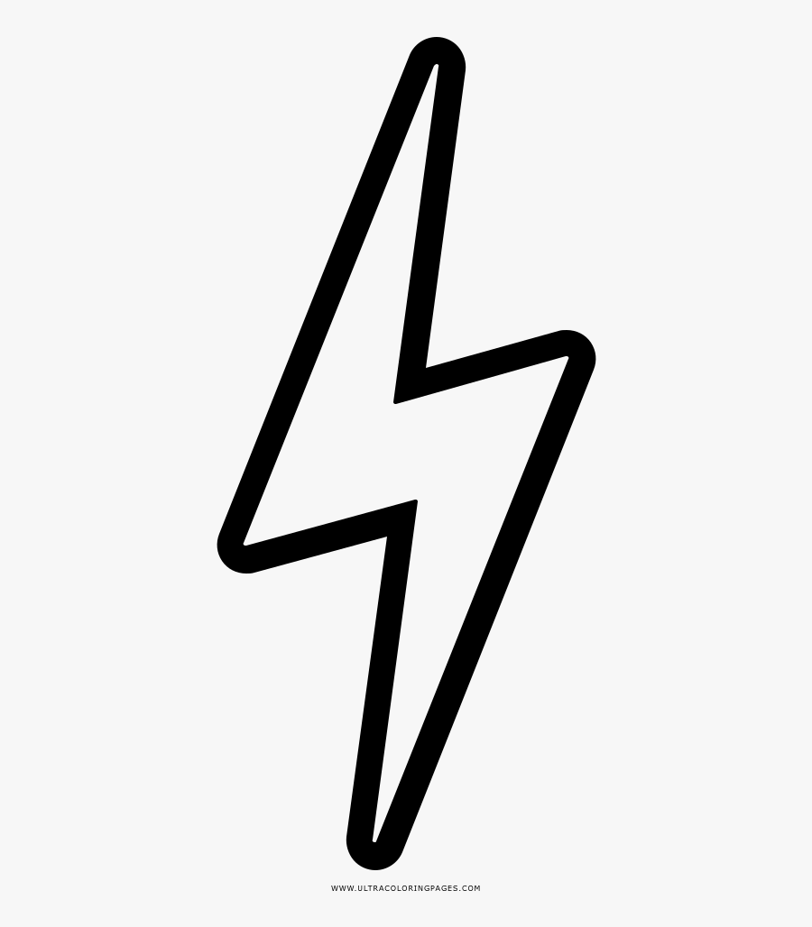 Lightning Bolt Coloring Page - Lightning Bolt Coloring Book, Transparent Clipart
