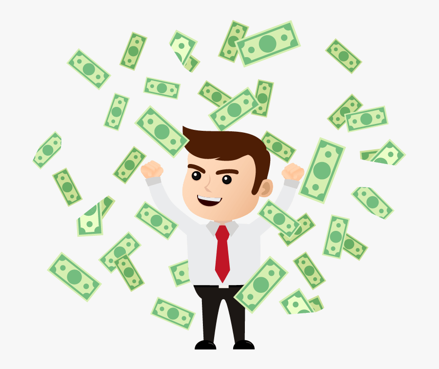 Save Tax On Your Salary - Girl Throwing Money In The Air, Transparent Clipart