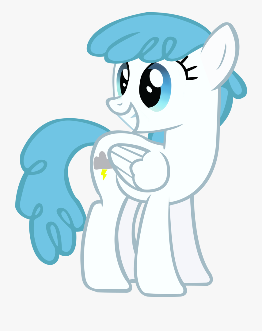 Lb Mlp - My Little Pony With Cloud And Lightning Bolt, Transparent Clipart