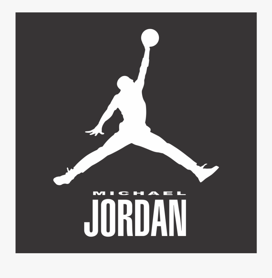 Michael Jordan Clipart Jordan Dunking - White Jordan Brand Logo, Transparent Clipart
