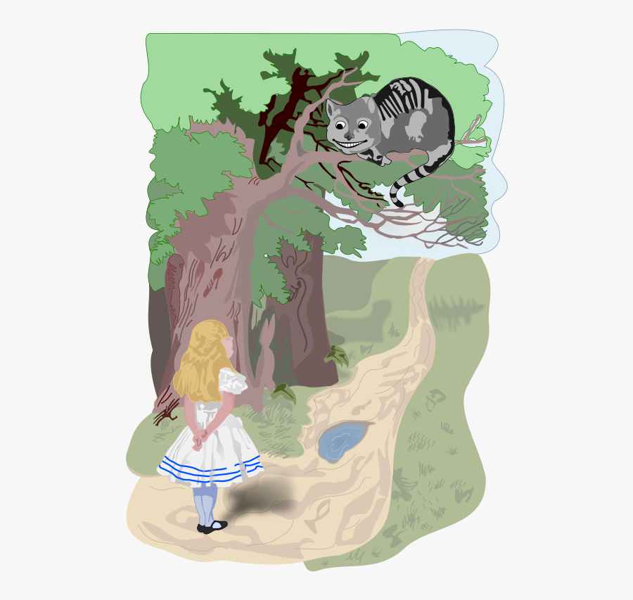 Alice And Cheshire Cat Png, Transparent Clipart