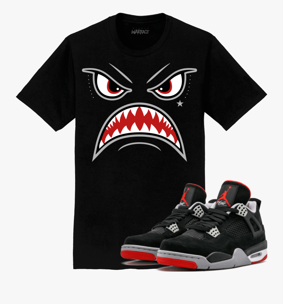 Jordan 4 Bred Shirts, Transparent Clipart