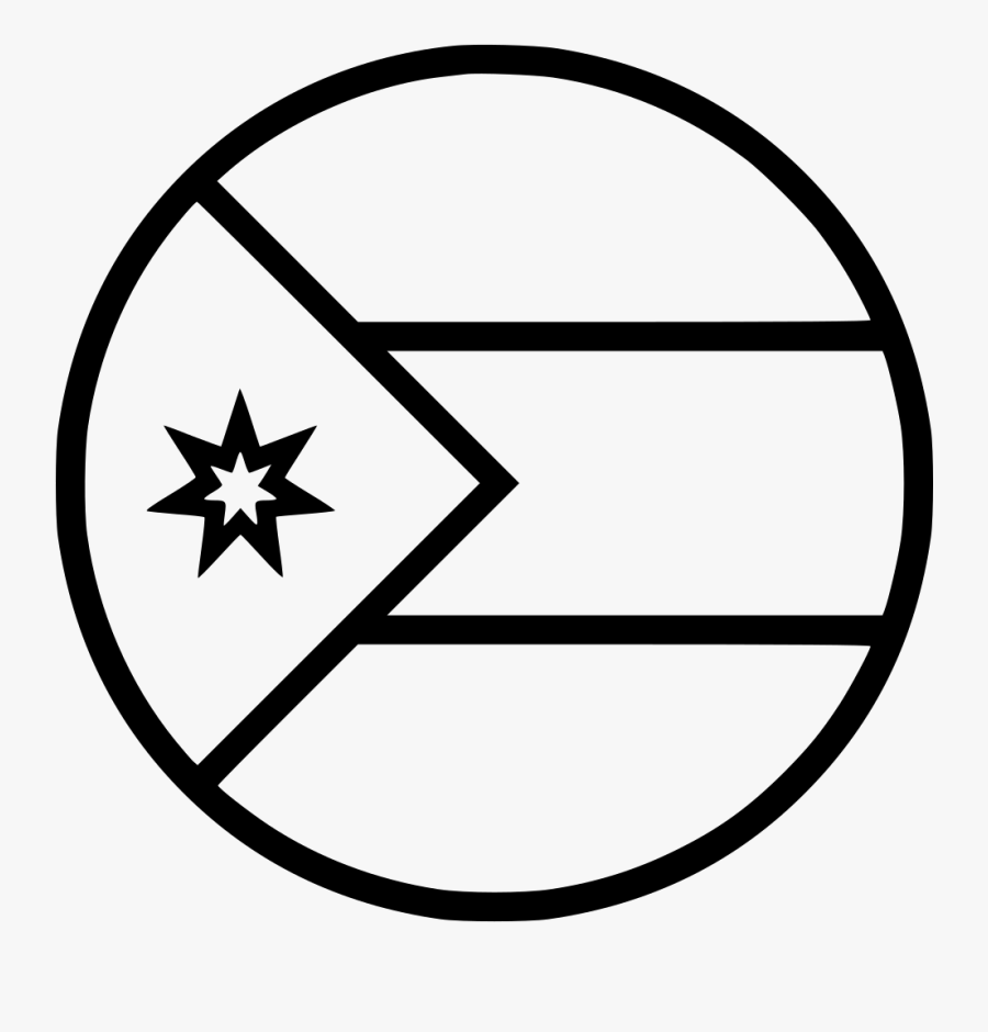 Transparent Jordan Logo Png - Cuba Flag Black And White, Transparent Clipart