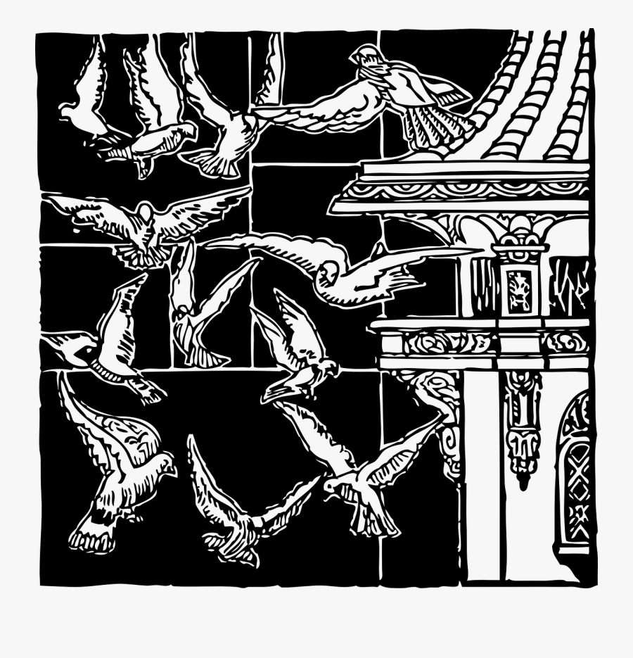 Pigeons In Flight, Transparent Clipart