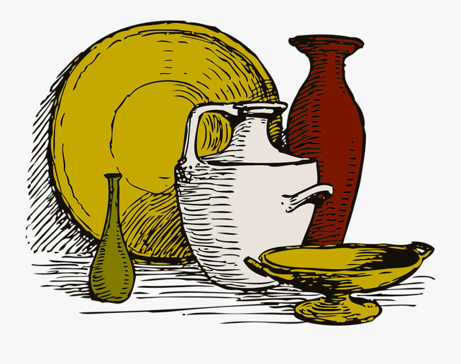 Utensils, Domestic, Cooking, Pitcher, Porcelain, Tray - Still Life Clip Art, Transparent Clipart