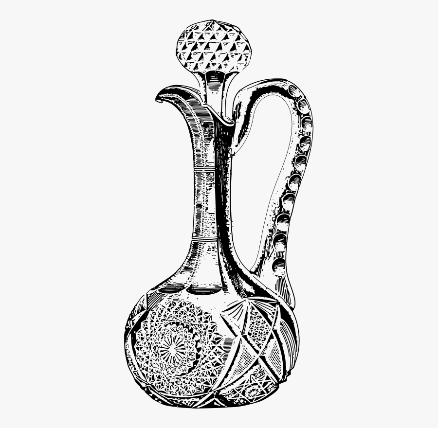 Cut Glass Decanter - Jug, Transparent Clipart