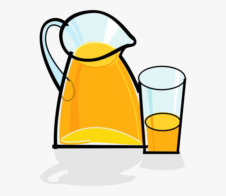 Transparent Pitcher Clipart - Orange Juice Clipart, Transparent Clipart