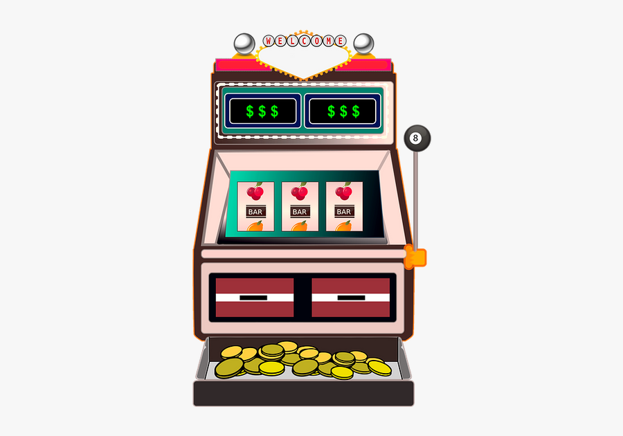 Slot Game Machine Illustration, Transparent Clipart