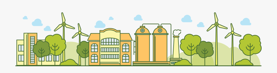 Office Sustainability In Your City - Illustration, Transparent Clipart
