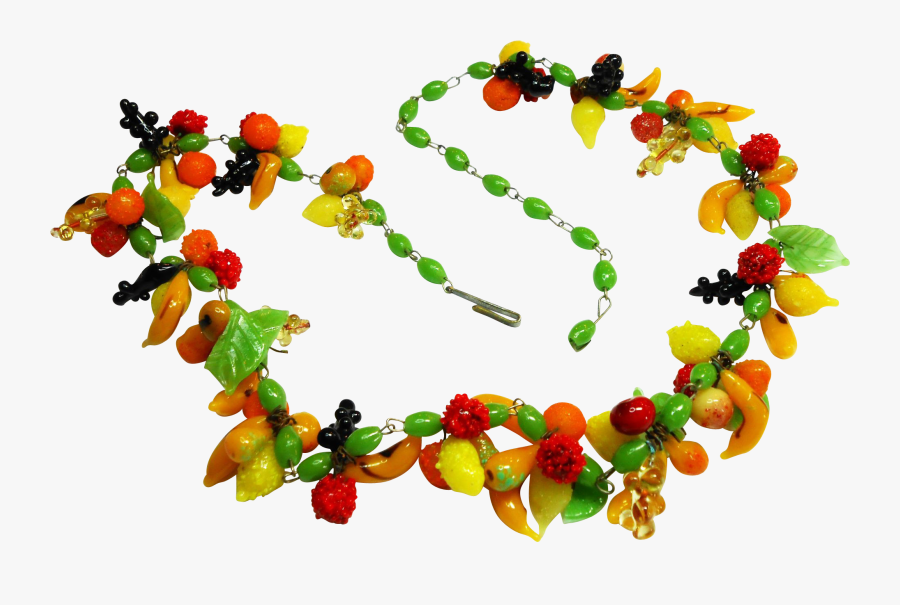 Necklace Clipart Glass Bead - Fruit Necklace Clipart, Transparent Clipart