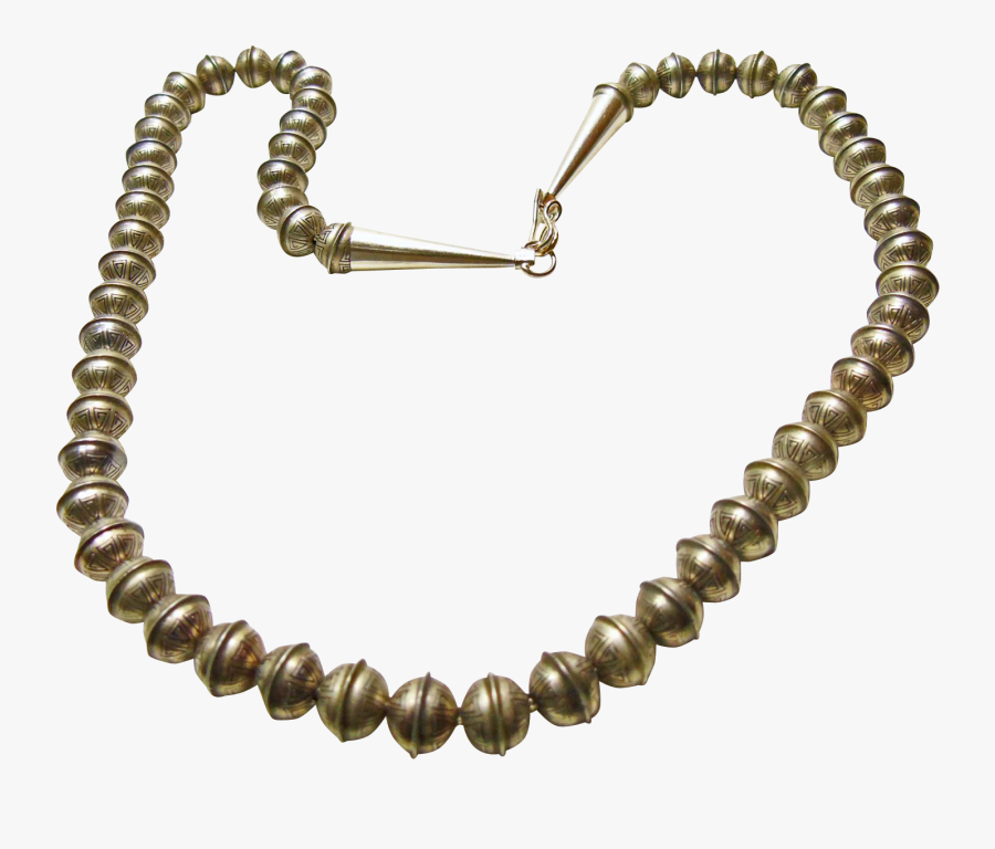 Native American Bench Bead Necklace With Stamped Aztec - Garnet Necklace, Transparent Clipart