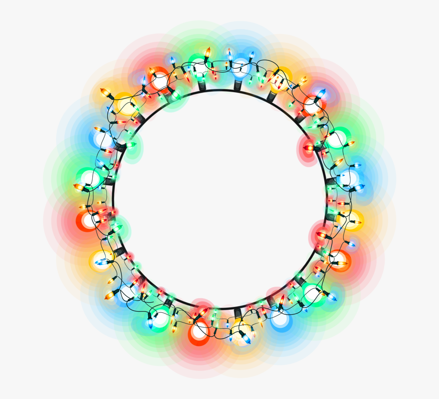 Christmas Lights Png Circle, Transparent Clipart