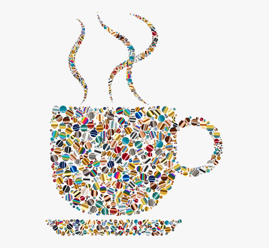 Jewellery,body Jewelry,bead - Colorful Coffee Cup With Coffee, Transparent Clipart