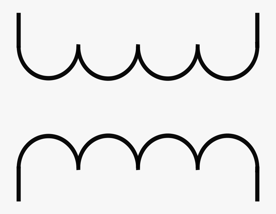 Rsa Iec Transformer Symbol-2 - Electrical Transformer Symbol Png, Transparent Clipart