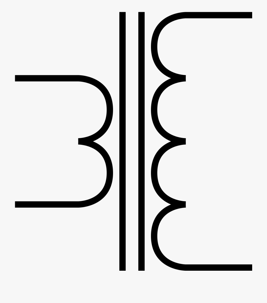 File Step Up Iron Royalty Free - Símbolo Del Transformador, Transparent Clipart