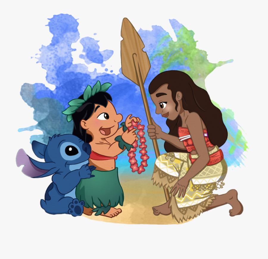 I Love This Lilo Meets Moana 😍 - Lilo And Stitch And Moana, Transparent Clipart