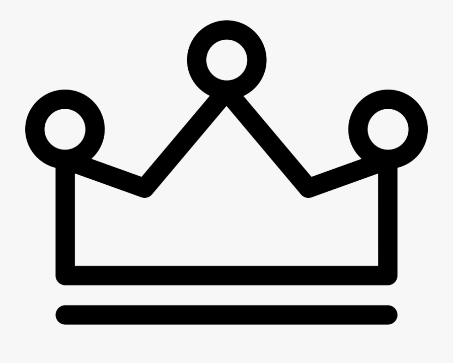 Royal Crown Outline With Three Little Balls On Top - Crown Png Outline, Transparent Clipart