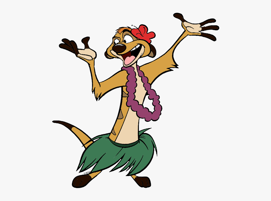 Timon In A Hula Skirt, Transparent Clipart