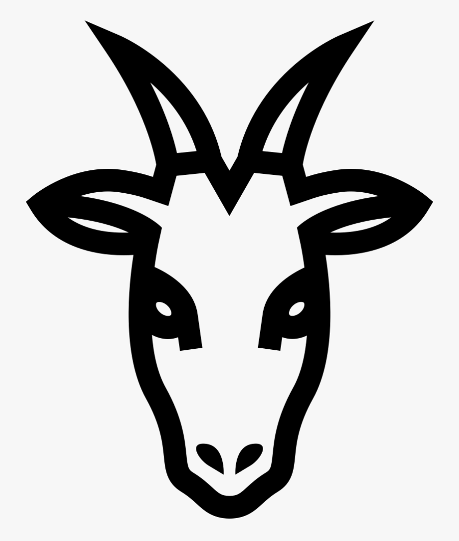 Goat Sheep Drawing - Goat Outline Transparent Background, Transparent Clipart