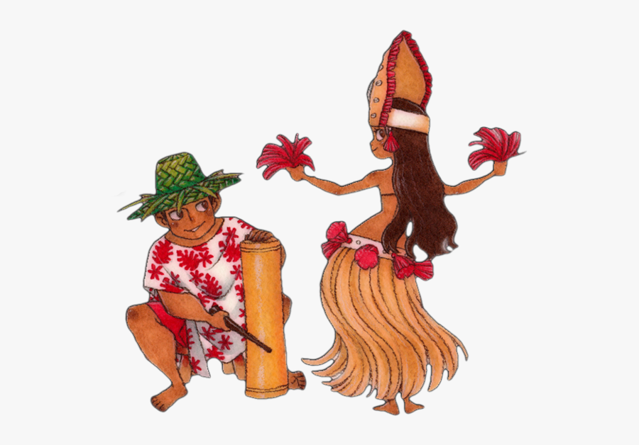 Tahiti Hula Dance Hawaii - Polynesian Dance Drawings, Transparent Clipart
